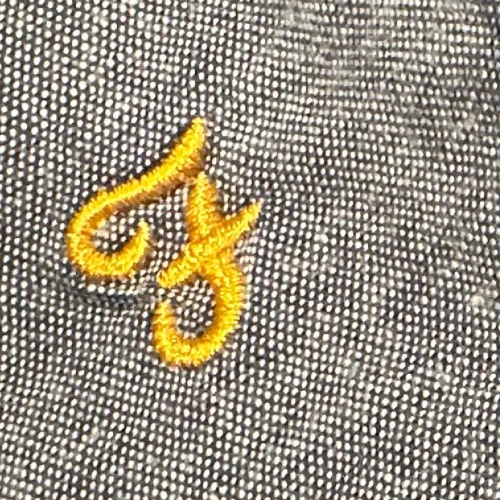 EUC! Farah Organic Cotton Slim Fit Blue button up dress Shirt Sz L - Picture 4 of 4